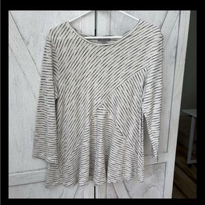 Habitat Clothes To Live In Crinkle Top Women's M Asymmetrical Tunic Beige